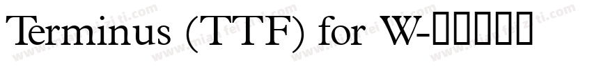 Terminus (TTF) for W字体转换